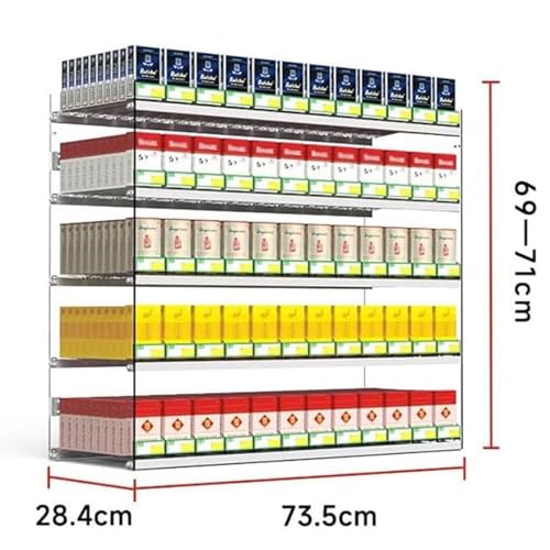 Generico Espositore per Sigarette con Sistema di Spinta Automatica - Mobiletto Organizer per Negozi, da Parete o da banco, Soluzione di Merchandising efficiente, massimizza la visibilità e Le Vendite