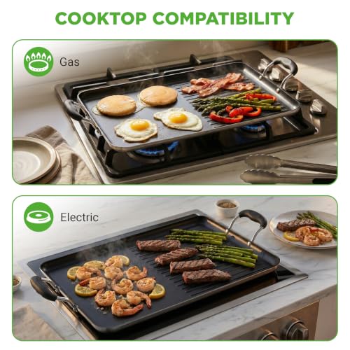 [NEW] $27.99 | NutriChef 24" Stove Top Griddle Pan - image 8