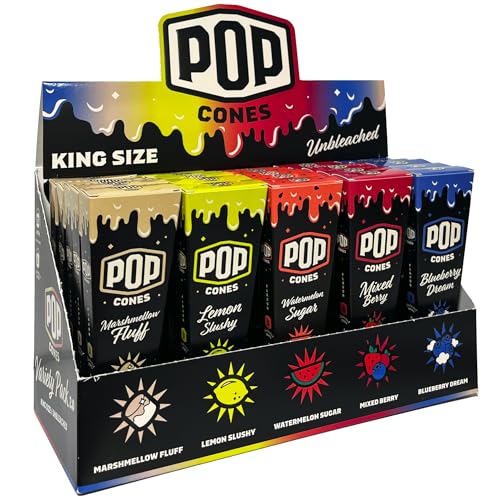 Pop Cones Variety Pack 2.0 - King Size Unbleached 25 Packs
