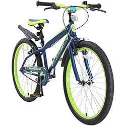 Bikestar 4 BIKESTAR Bicicleta Infantil para niños y niñas a Partir de 10 años | Bici de montaña 24 Pulgadas con Frenos | 24´´ Edición Mountainbike Azul Verde