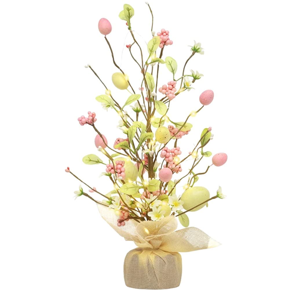 Ornement arbre de Pâques éclairé avec œufs pour cadeau