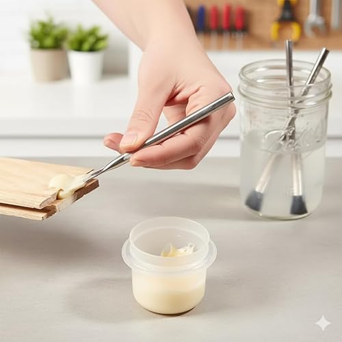 Miniatura 8 de Paquete de 36 cepillos desechables de pelo de caballo de 38 pulgadas para fundente, pegamento, epoxi y carpintería