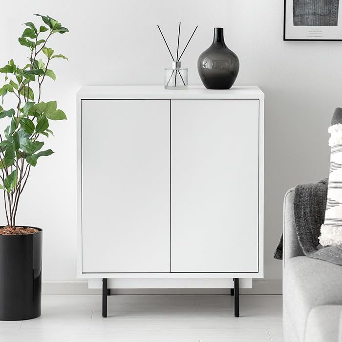 エア・リゾーム ベッドフォード サイドボード 棚 ホワイト 白 Amazon