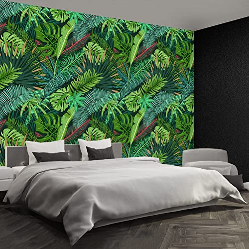Papier Peint Tulup Camouflage Vert 152x104cm Décoration Murale Intissée Palmier - 4
