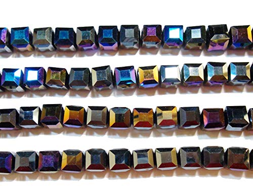 Perlin Lot De 15 Perles Tchèques, En Cristal Noir, 12 X 8 Mm