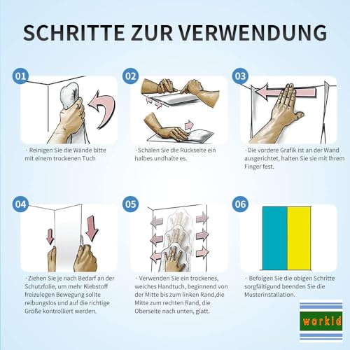 workid 3D Türtapete Türfolie selbstklebend TürPoster PVC Türaufkleber Fototapeten Schilf 77x200 cm