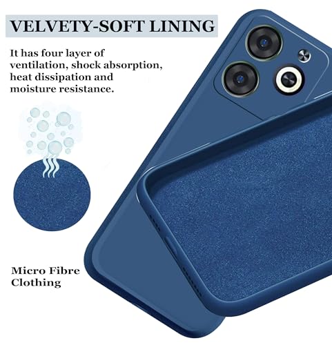 Image of A rtistque Liquid Silicone Back Cover Case for Infinix Smart 8 5G Shockproof TPU Soft Flexible with Camera Protection - Blue