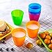 Honla 8 oz Kids Cups, Set of 20 Multicolor Plastic BPA Free Dishwasher Safe Reusable Unbreakable Children Drinking Cups Tumblers