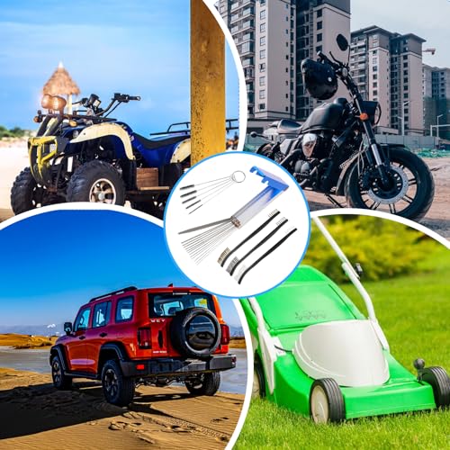 Image of Carburetor Cleaner, Carb Cleaning Kit, Cleaner Brush Set with Stainless Steel Wires and Nylon Brushes for Chainsaw, Motorcycle, ATV, Welding, Stove, Shower Head Nozzles