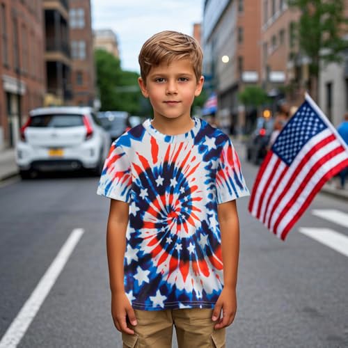 Toddler American Flag Shirts 4th of July T-Shirts Boys Girls Cotton Patriotic Tops Tee Kids Independence Day Clothes2