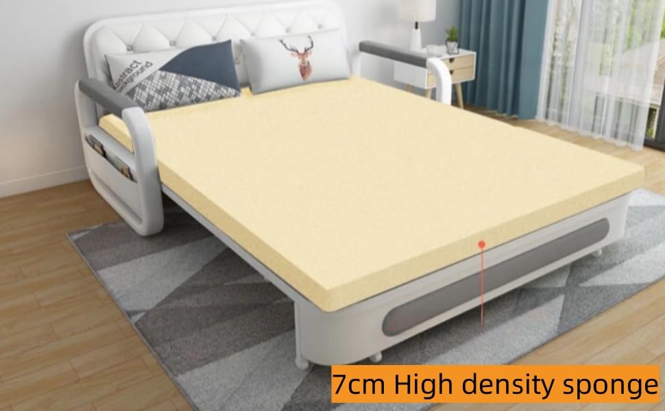 Image of WENBO HOME Sofa Bed, Pull Out Double Multifunction Couch, Modern Style Chair For Living & Bed Room (1.28m, Multicolor)