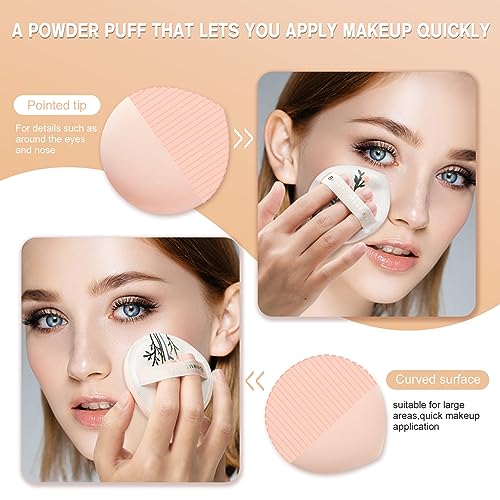 FERYES Large Teardrop Powder Puff for Powder Foundation & Concealer, Makeup Setting - Makeup Puff for Loose Powder Cosmetics, 3 PCS - Image 3