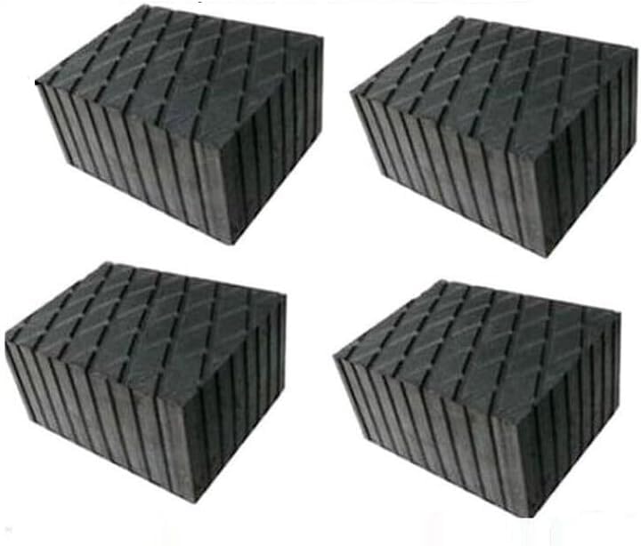 Tamponi in Gomma per Ponti Sollevatori, Kit 4 Pezzi, Compatibili con OMCN, RAVAGLIOLI, WERTHER, H60 PRODUZIONE ITALIANA MISURA 160X120X60MM