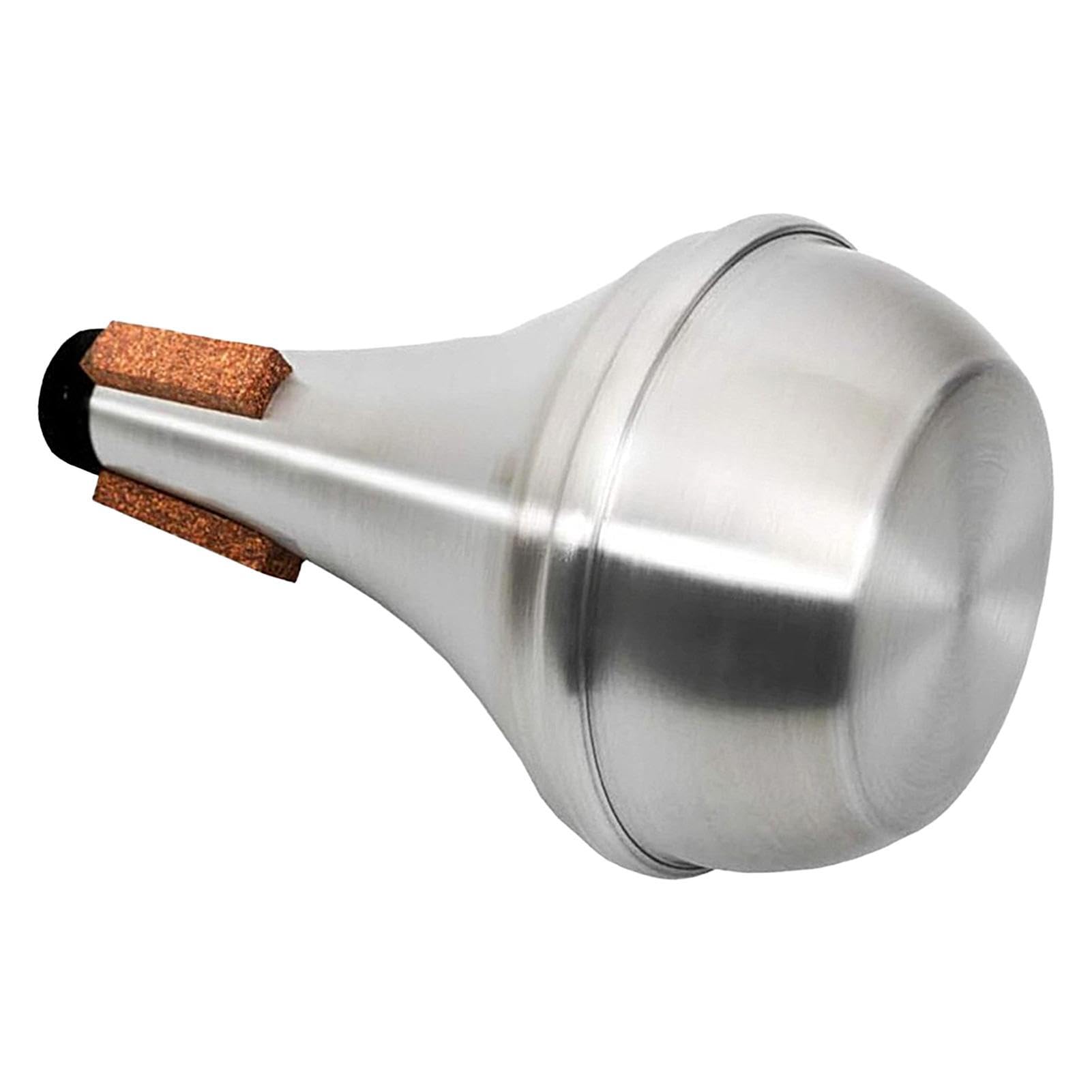 boiler Sourdine Droite pour Trompette, Silencieux en Aluminium Droit Classic Jazz avec Bouchon en Caoutchouc, Trompette pour la Maison, l'appartement, l'école, Le dortoir, Les Voyages