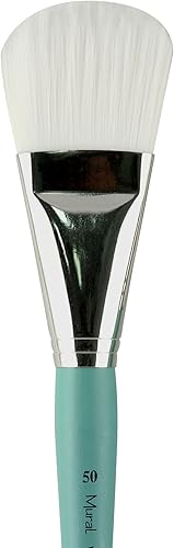 Miniatura 8 de Creative Mark Pinceles para artistas grandes murales, pinceles de filamento blanco para pintura acrílica y acuarela - Filbert # 30