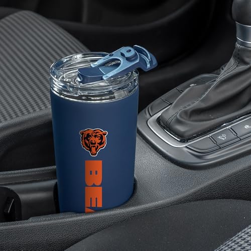 Image of Rico Industries NFL Football 24oz Stainless Steel Tumbler with Lid and Dual Functioning Lid