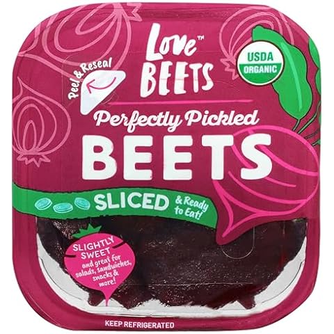 LOVE BEETS Organic Perfectly Pickled Sliced Beets, 6.5 OZ Cover