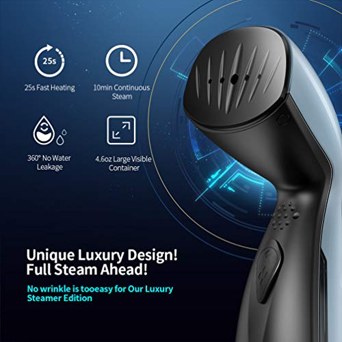 Steamer for Clothes Steamer Travel Portable Garment Steamer Fast Heating Handheld Powerful Dry Steam Clothing Accessory Wrinkle Remover Clean Refresh 120ml Water Tank- Suitable for Home and Travel