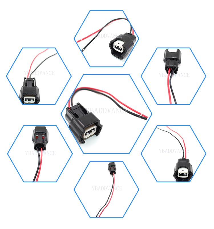 6189-0773 2 Pin Motorcycle Fuel Injector Connector Wire Harness for Nissan - (Color Name: Female)