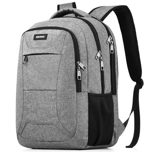 Image of BIKROD Laptop Backpack for Men and Women, 17 Inch Large School Backpacks for Teens, Business Anti Theft Durable Travel Back Pack, Water Resistant Computer Bag, Grey