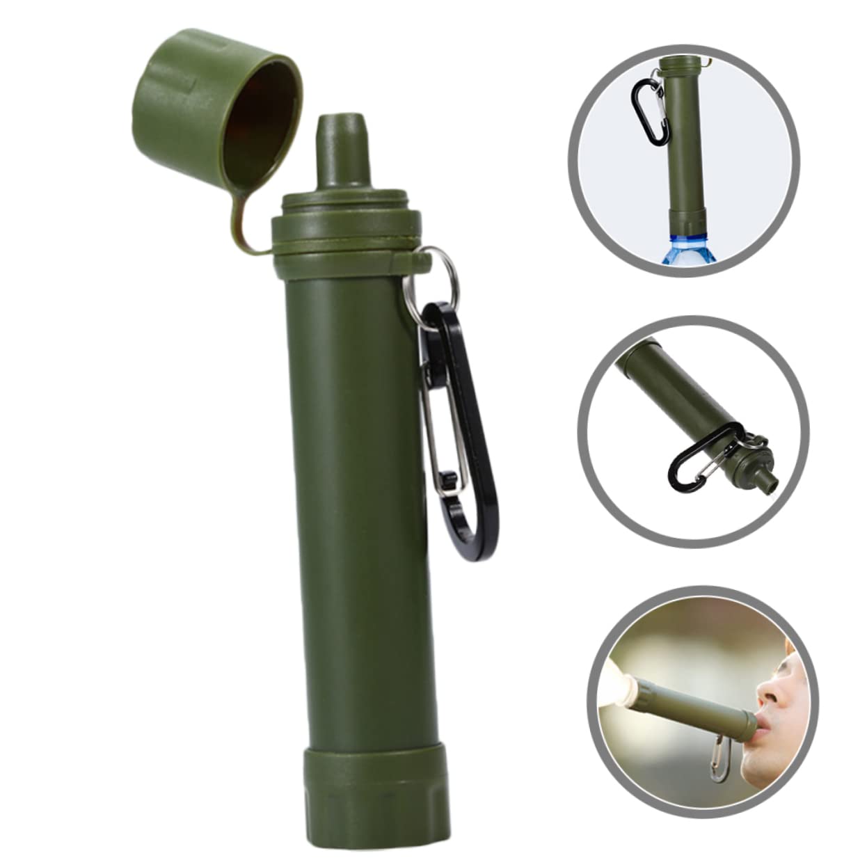 Sosoport 3pièces Filtre à Eau Portable Pour Camping Purificateur Compact Et Léger Équipé Une Filtrante Pour Accès Facile à Eau Potable Extérieur