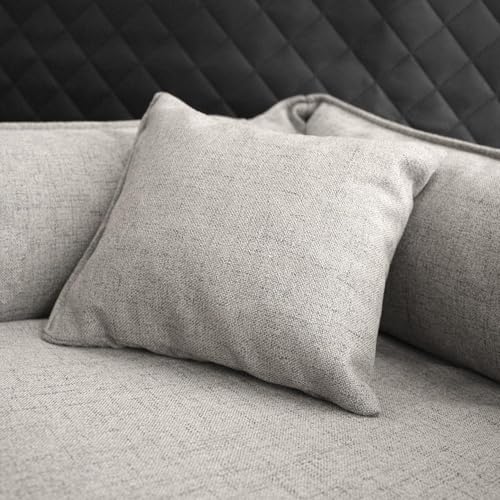 tierlando® Orthopädisches Hundebett Goofy Couture mit Matratzenschoner, waschbarer Bezug aus meliertem Möbelstoff, für mittlere bis sehr große Hunde Größe: 90x75cm | Farbe: 06 Grau