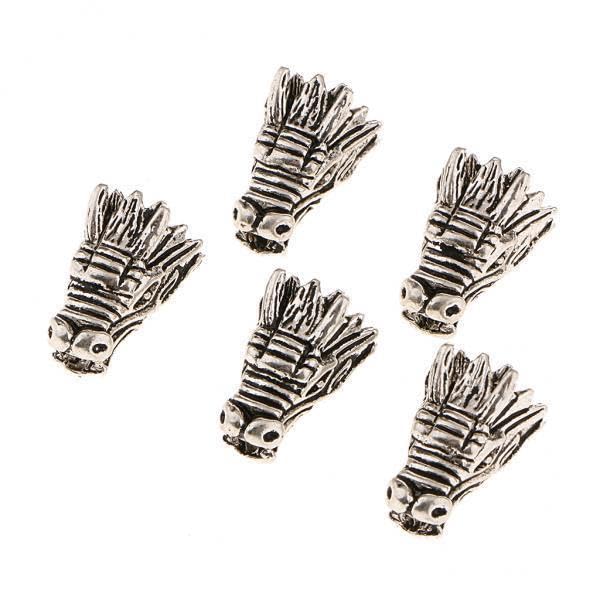 SNAPPSY 5x5 Pieces Tibetan Dragon Head Loose Beads for Bracelet Necklace Jewelry DIY-picture-11