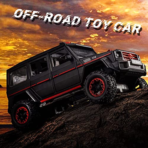 Image of Exclusive Alloy Metal Pull Back Die-Cast Car 1:24 Big Amg G500 Diecast Metal Pullback Toy Car With Openable Doors, Light Music Boys Gifts Toys For Kids, Black