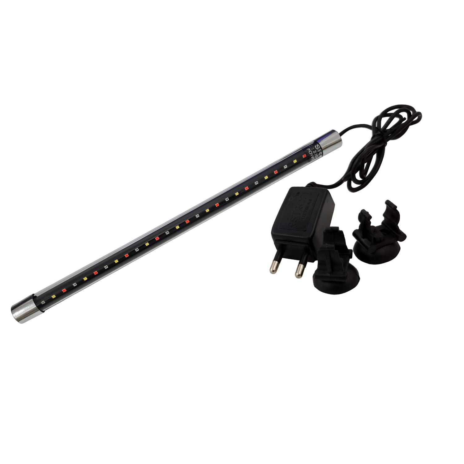 VENUS AQUA Glass Aquarium Led Light, Fully Submersible Led Lamp For Fish Tank Adjustable Led Light With 2 Suction Cup/Ac : 220-240/50Hz (Three Colour, Sr-400 Led-14.5 Inch) (B09W2FMX5S) Amazon Price History, Amazon Price Tracker