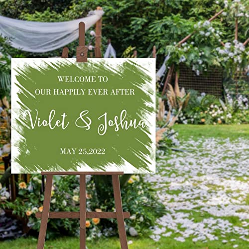 Panneau de calligraphie moderne pour votre décoration de mariage champêtre et chic en plein air