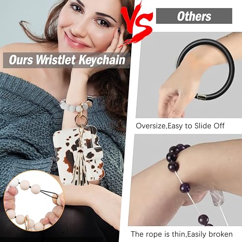 Image of Wristlet Wallet for Women with Keychain - RFID Card Holder Small Wallet Wristlet with Key Ring