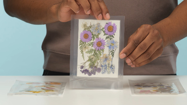 Fiori Secchi Pressati Naturali Per Resina E Craft - Set 9 Stili Con Ortensie, Crisantemi E Gypsophila - Foto 8