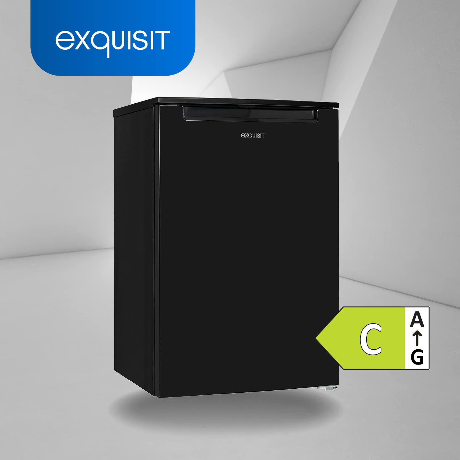 Exquisit GS81-040C Gefrierschrank Schwarz - 87 L Kompakter Tiefkühlschrank