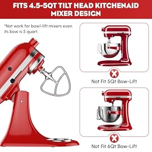 Stainless Steel Paddle Attachment for Kitchenaid Stand MixerFits 45 5 quart Tilt Stand Mixer BowlsKitchenaid Beater Replacement by FGREEBLE