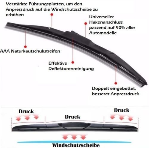 Scheibenwischer Inion 650mm 400mm Hybrid Flex Aero Japan Technologie