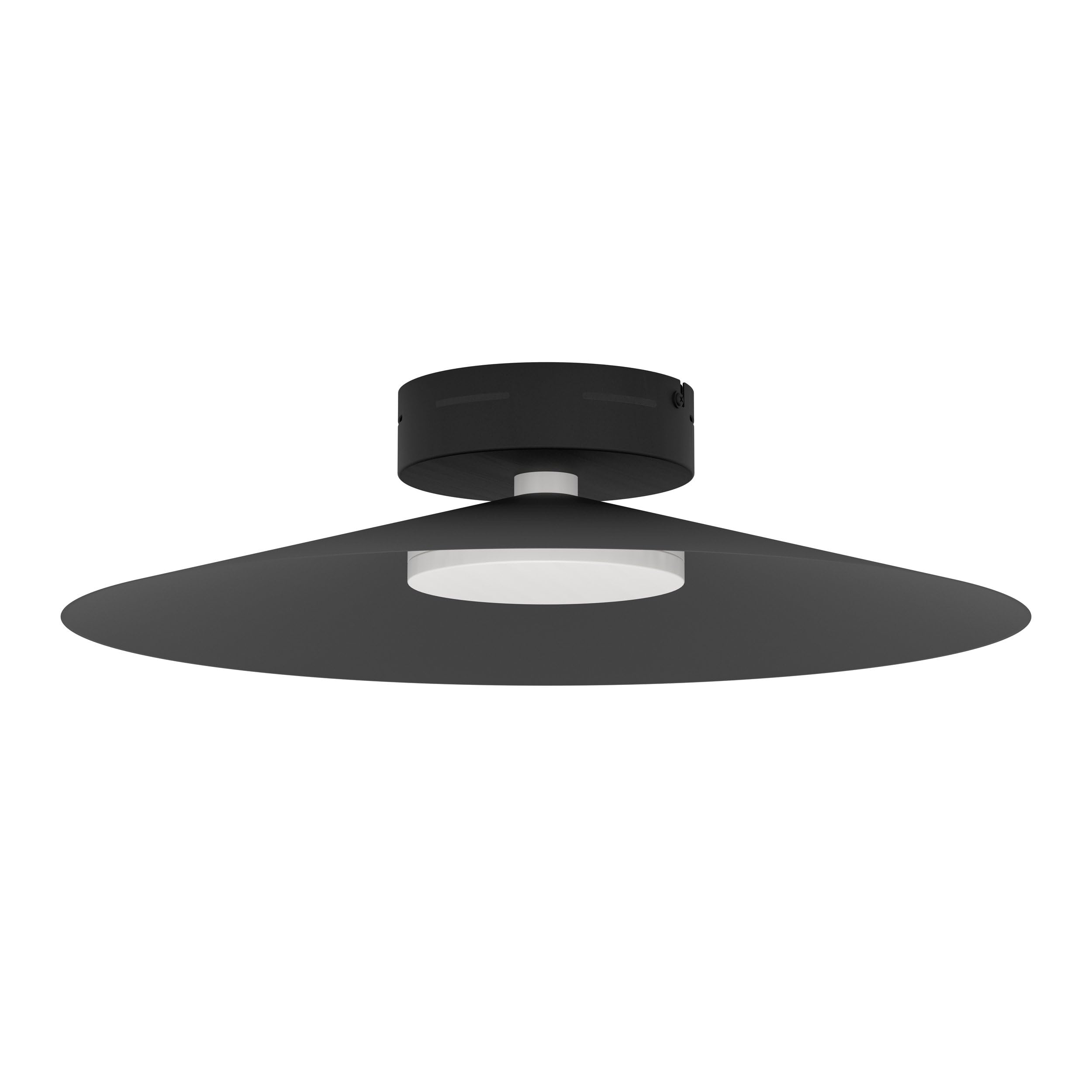 Eglo Connect.z Smart Home LED Ceiling Light Fixture Conomavilla-Z, dimmable lamp, ZigBee, Matter, app and Voice Control Alexa, Warm to Cool White, RGB, Black, Ø 45 cm