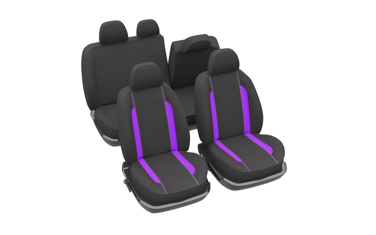 DBS 1012867 Universal Non-Slip Washable Car Seat Covers Purple
