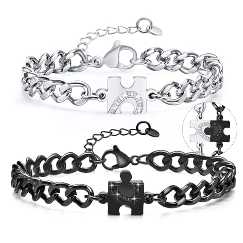Gamtic Paar Armbänder Partnerarmbänder mit Puzzle - Yin Yang...