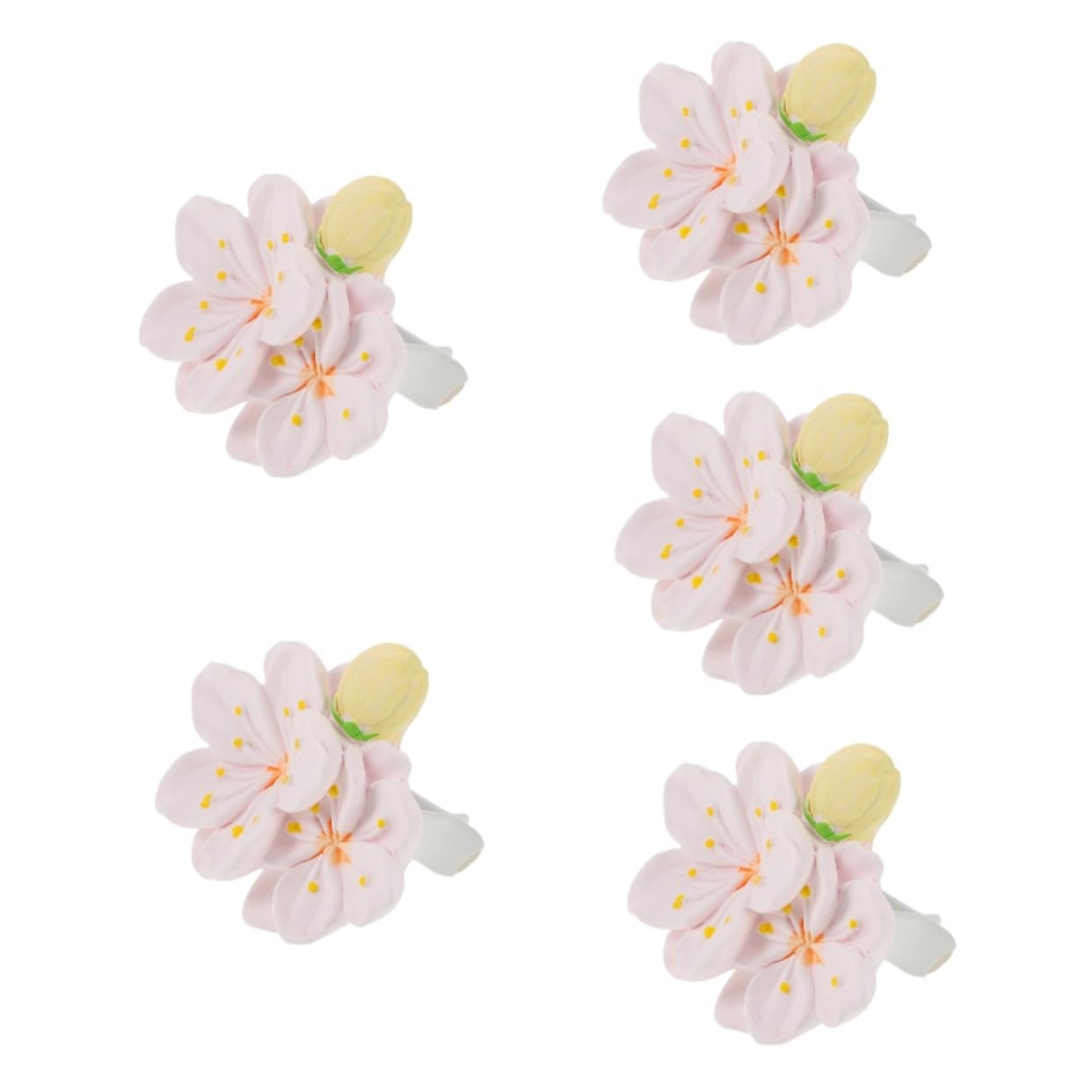 5stücke Car Vent Clip Mit Blumen-design Duftdiffusor Für Auto-lüftung Einfache Dekorative Auto-innenausstattung Frischer Duft Für Entspannte Fahrten Geeignet Für Fahrzeugtypen