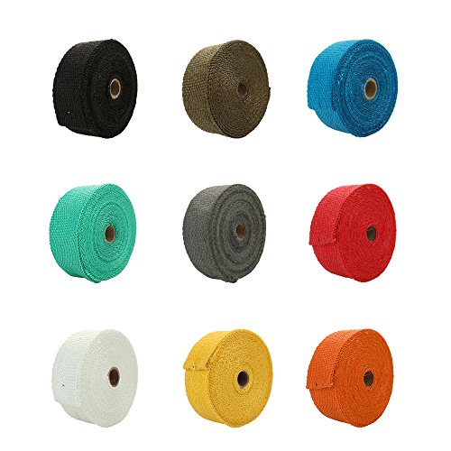 RuleaxAsi 10 m Fibra de vidro envoltório de exaustão rolo envoltório térmico fita de proteção térmic