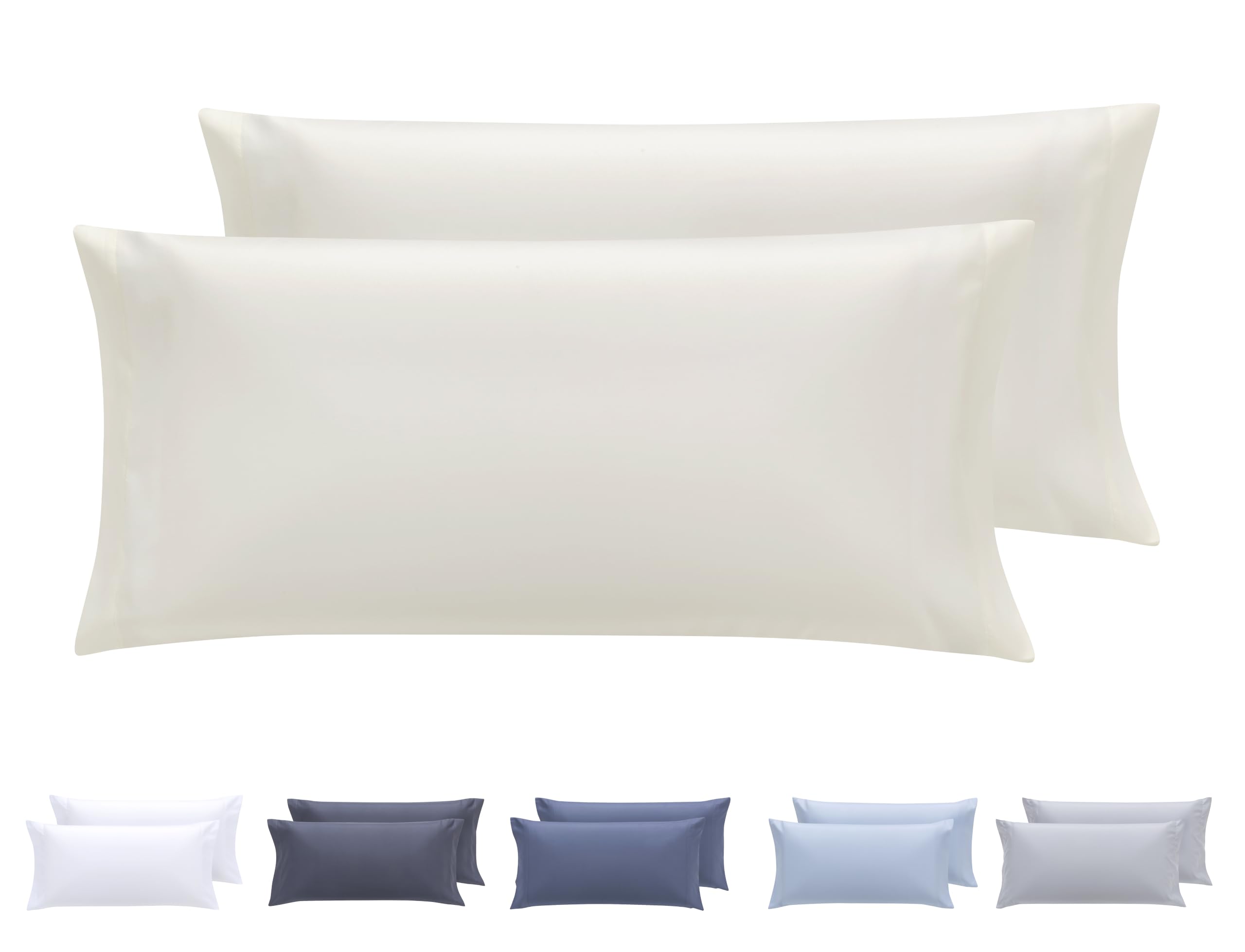 Todocama – Juego de 2 Fundas de Almohada, Microfibra Extra Suave, hipoalergénicas. Juego de 2-70x40 cm Beige