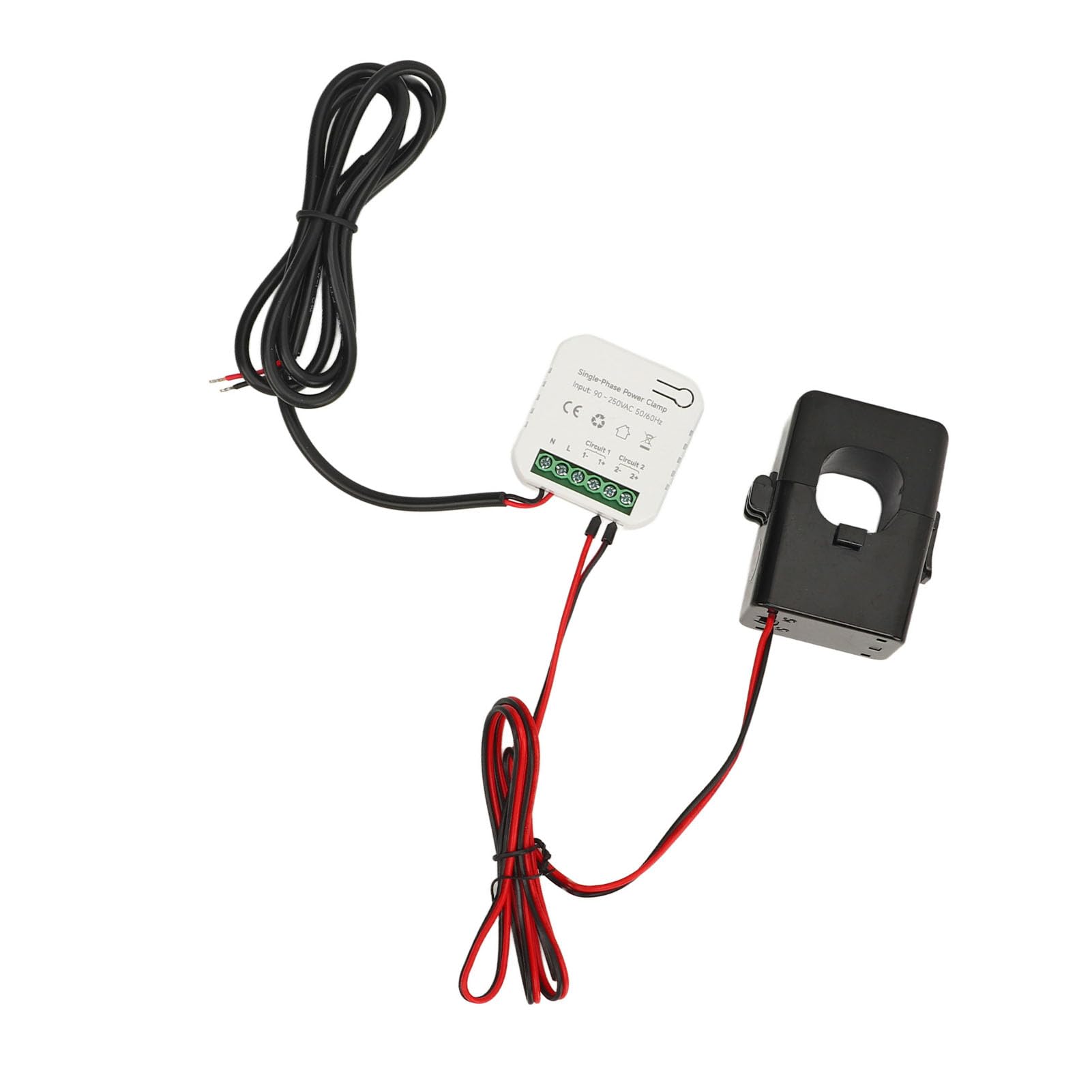 Electricity Consumption Monitor, Smart 90 to 250VAC Real Time Energy Meter with 300A CT Clamp Sensor Accurate Data Record APP Viewing, Power Meters