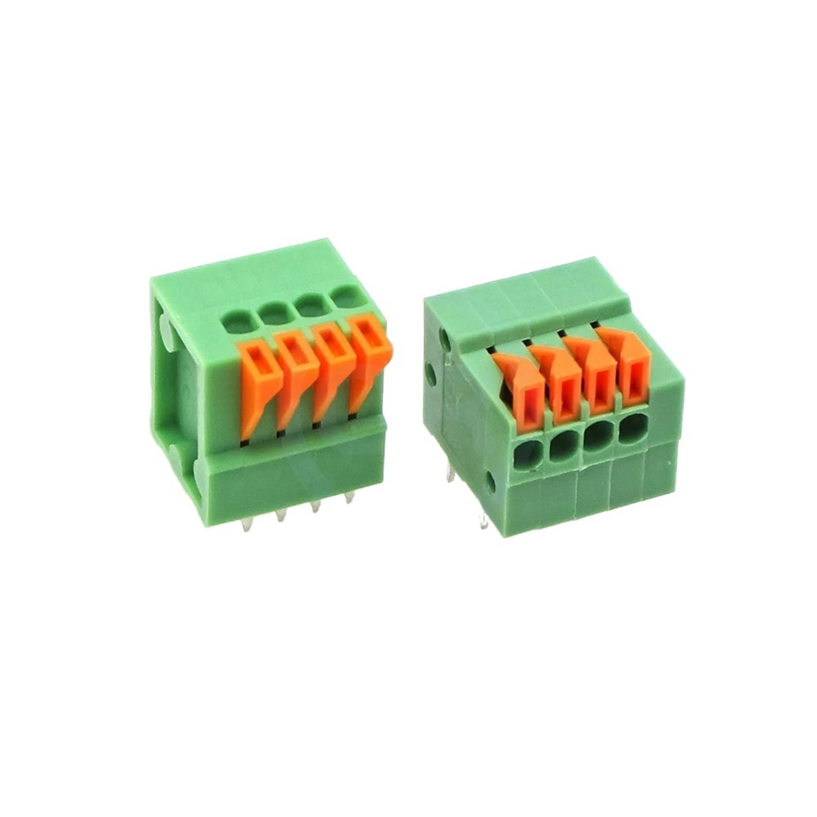 (10 piezas) Bloque de terminales de tornillo sin soldadura KF 142R 142V 2,54/5,08 Pin recto/ángulo recto 2~12P(KF142V 5.08mm,10P)
