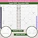 kate spade new york Daily Planner 2025-2026 Large Agenda August 2025-December 2026, Hardcover Weekly and Monthly Spiral Planner with Stickers (Coastal Garden)