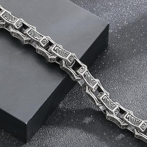 Pulsera cubana de acero inoxidable para hombre miniatura 3