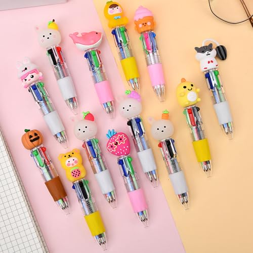 Bolígrafo multicolor ordinarYone 4 en 1 retráctil con diseños de dibujos animados 6