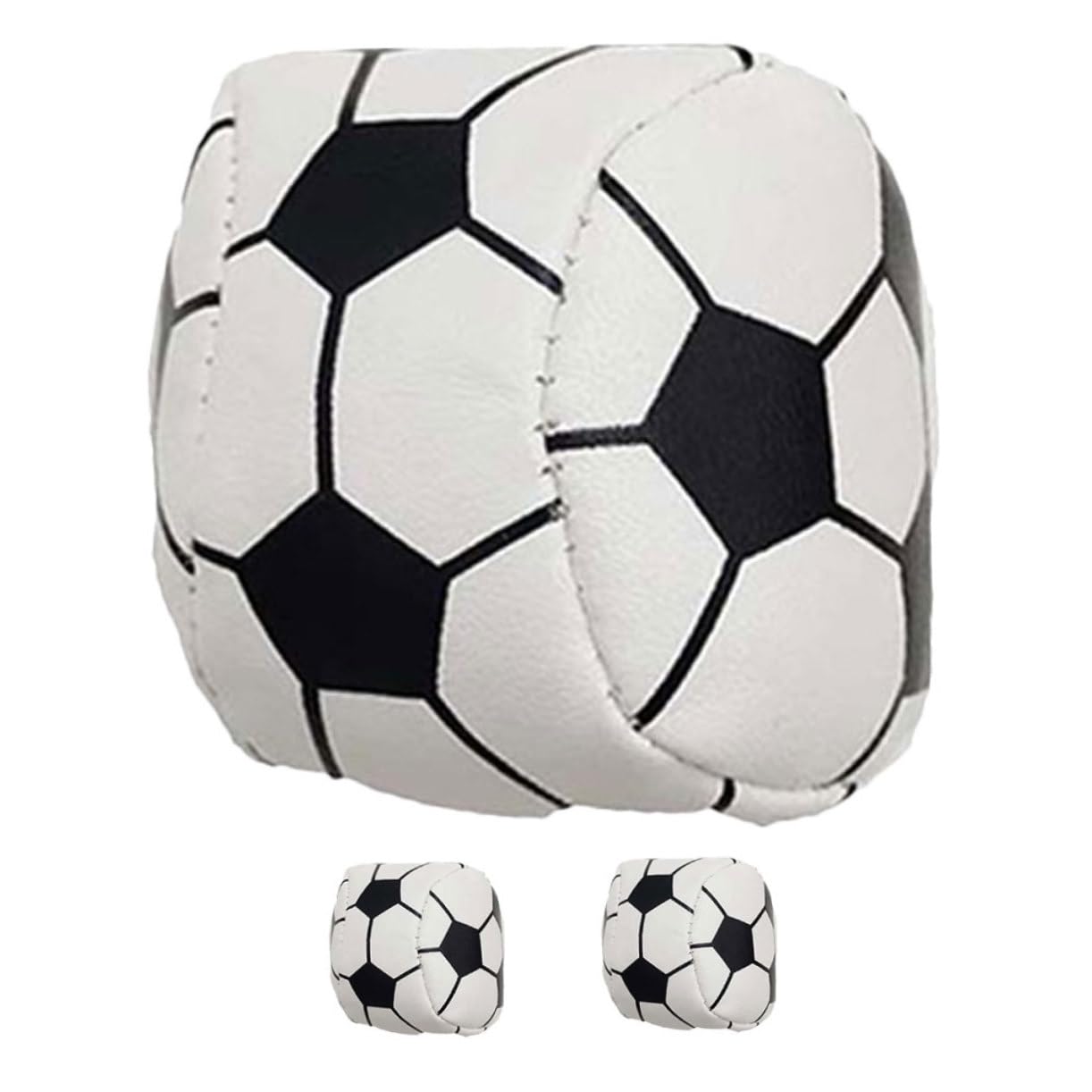 ibasenice Bean Bag Toss Game for Boys and Girls 3pc Sandbag Ball Outdoor Yard Toy Football Style Portable Safe for Children Made of Pu Leather