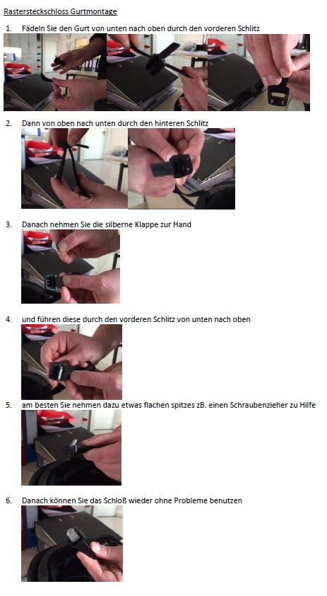 Ersatz KED Rasterstecker Verschluß inkl. Klappe und RennMaxe Band