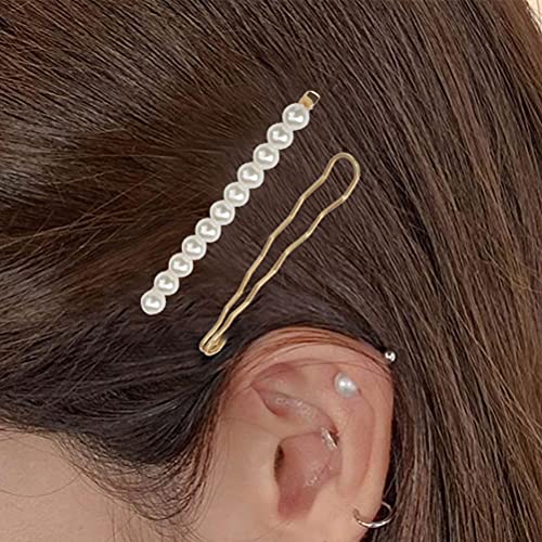 16 Pieces Geometric Metal Hair Pins, Pearls Hair Clips Elegant Hair Barrettes Bridal Gold Metal Bobby Pins Dainty Embellished Bobby Pins for Woman and Girls - Image 6