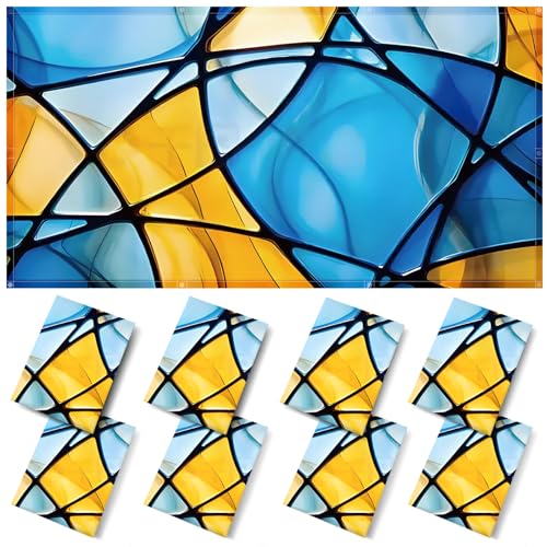 Image of ANGSYLTH 8 Pcs Fluorescent Light Covers - 4 x 2 Feet Covers for Ceiling Lights, 8 x 10 Magnetic Light Filters for Classroom, Office, Hospitals (Colorful Art)